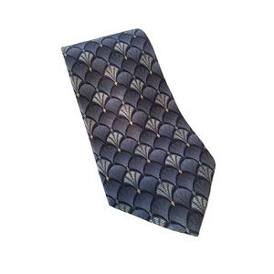 Croft & Barrow Shades Of Gray Shell Print 100% Silk Men’s Tie